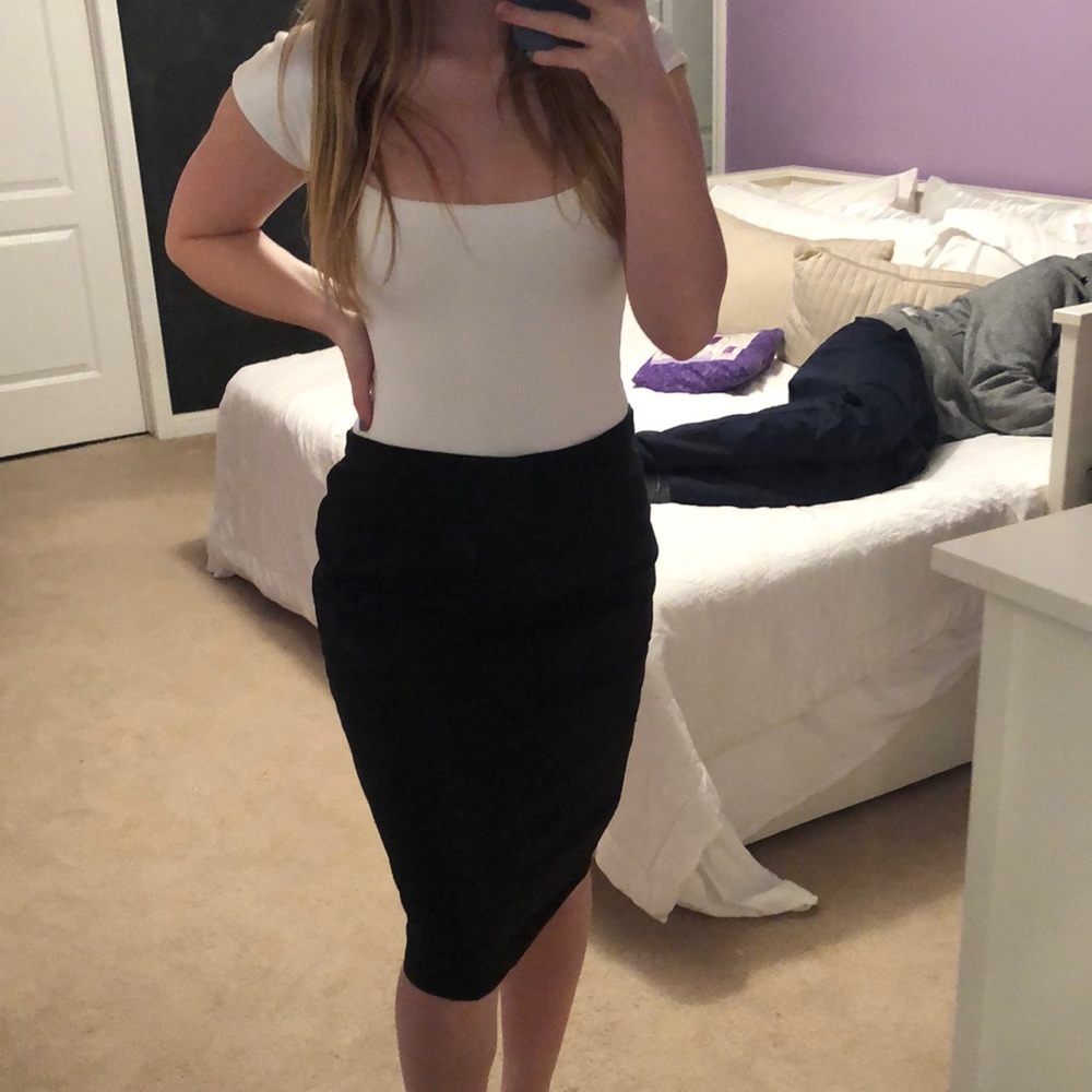 Christian Lacroix black midi skirt